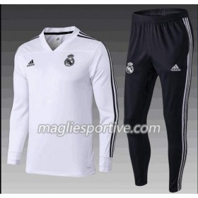 Real Madrid Tute Felpe da Allenamento Bianco 2018/2019